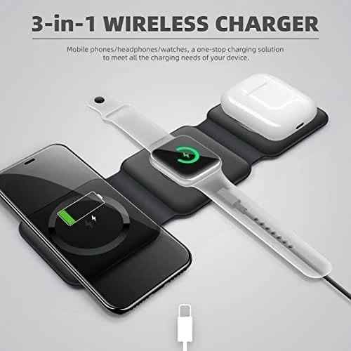 Chargeur sans fil 3 en 1 magnétique pliable