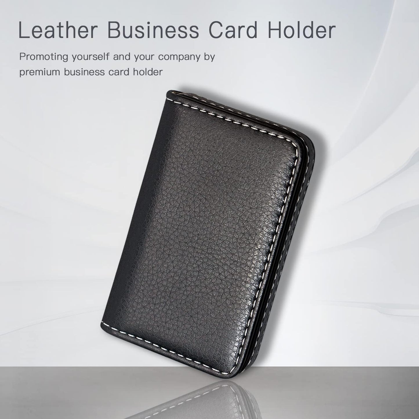 Porte-cartes magnétique en cuir PU