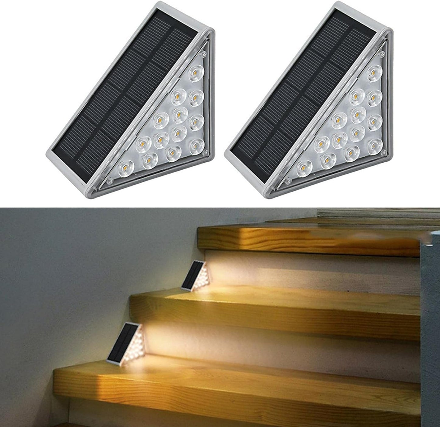 Lampe à escalier solaire pour clôture extérieure