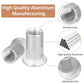 Assortiment de Rivets Rivnut en Aluminium  M3, M5, M6, M8 - 70 pièces