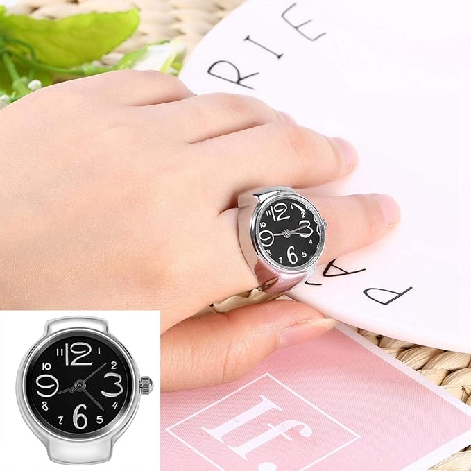 Montre à bague décorative réglable