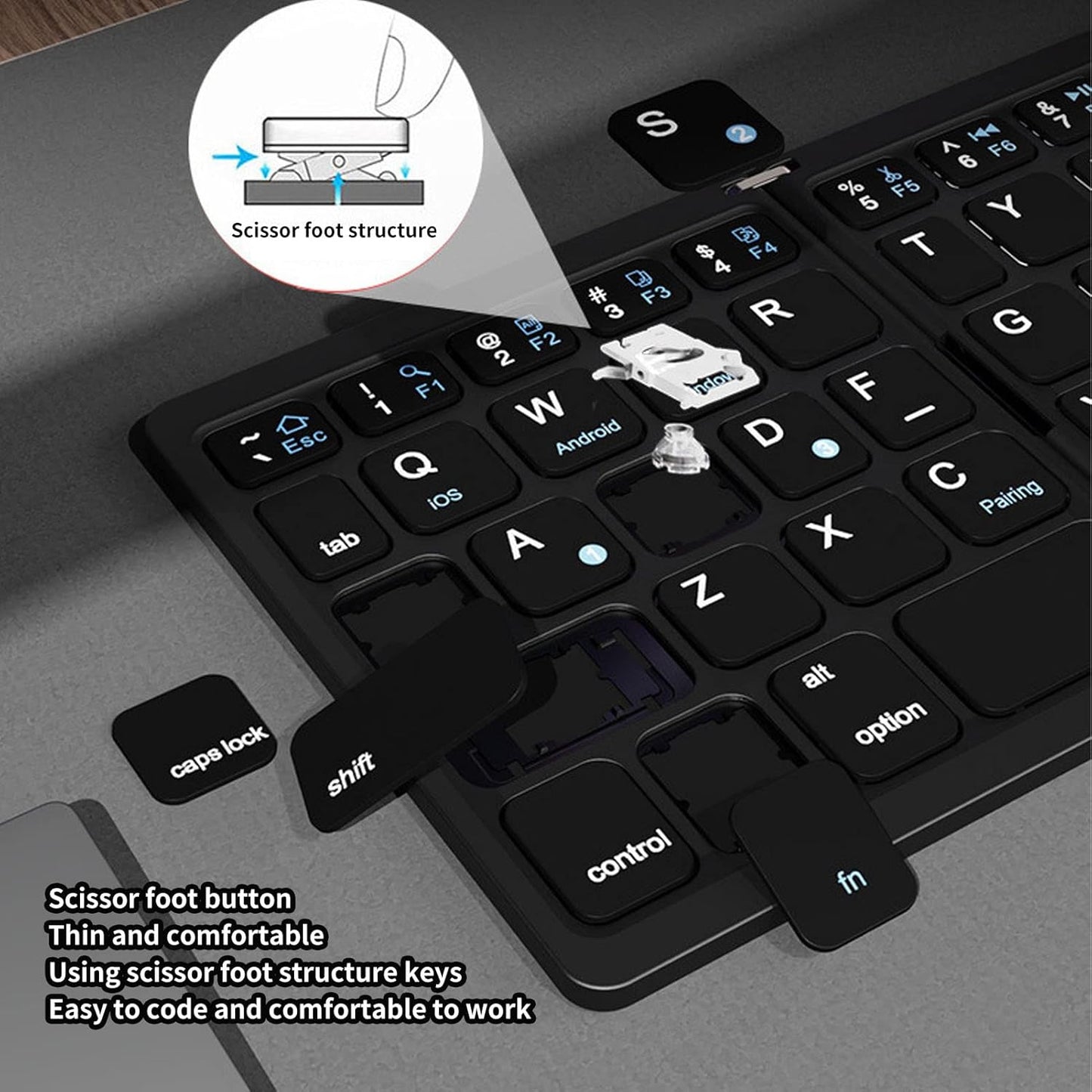 Clavier portable pliable avec pavé tactile