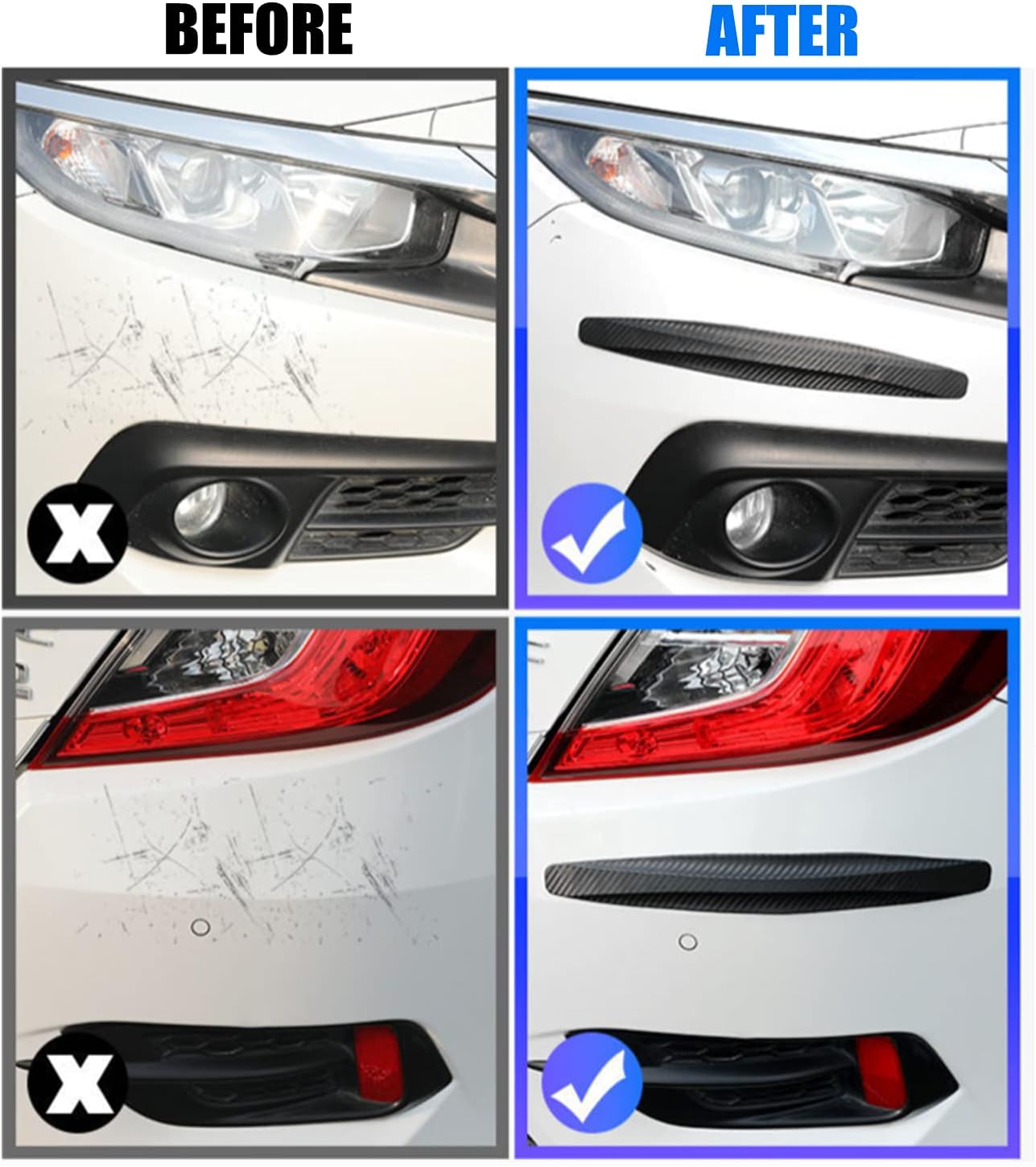 Pare-chocs de voiture anti-collision, protection d'angle 2 pcs