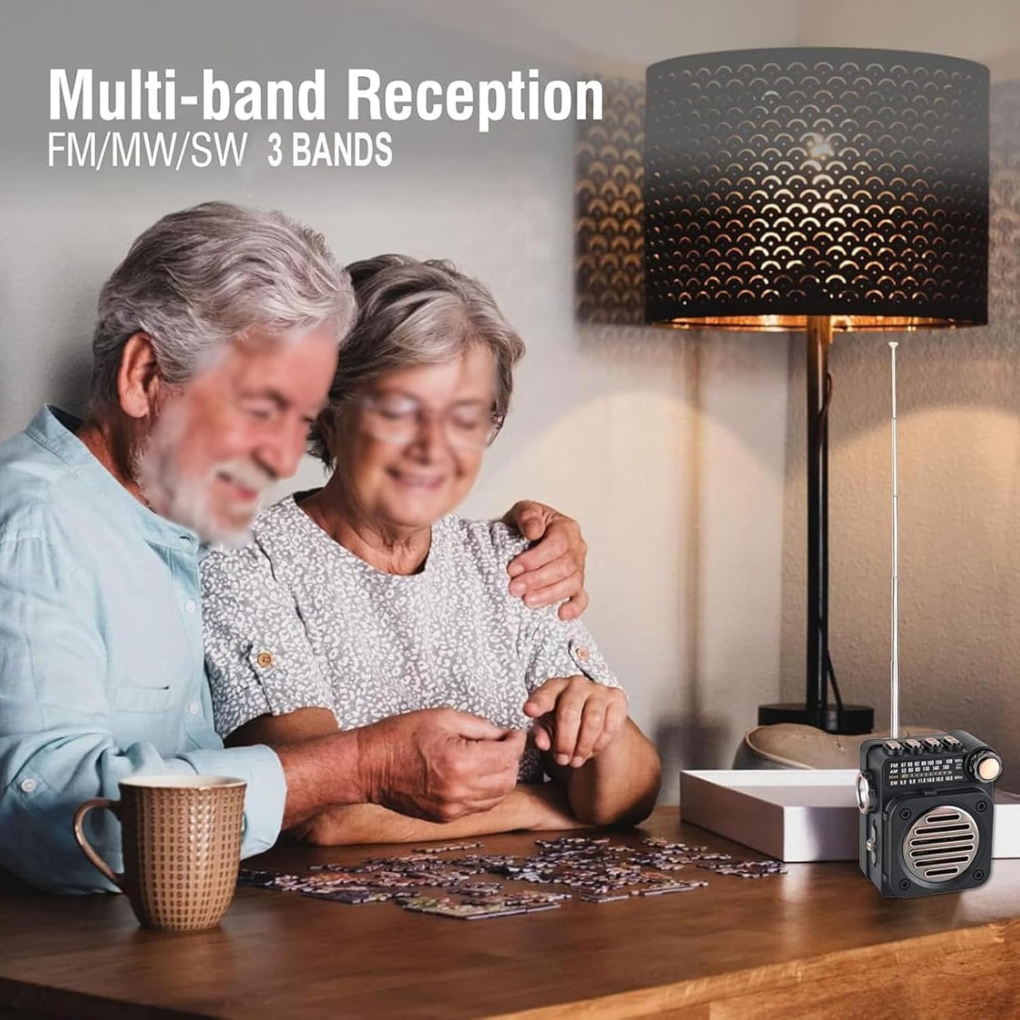 Radio sans fil avec lampe de poche