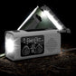 Radio solaire rechargeable avec lumière LED