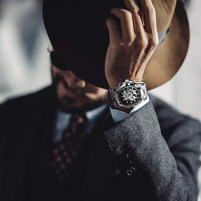 Montre-bracelet mécanique pour homme