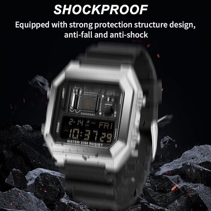Montre électronique de mode pour hommes