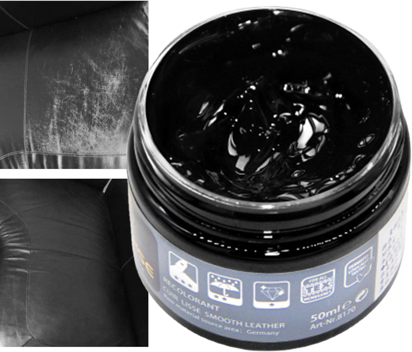 Kit de réparation du cuir noir pour siège de voiture