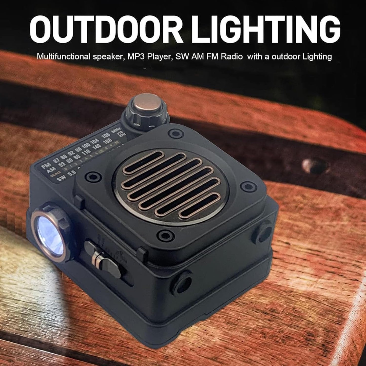 Radio sans fil avec lampe de poche