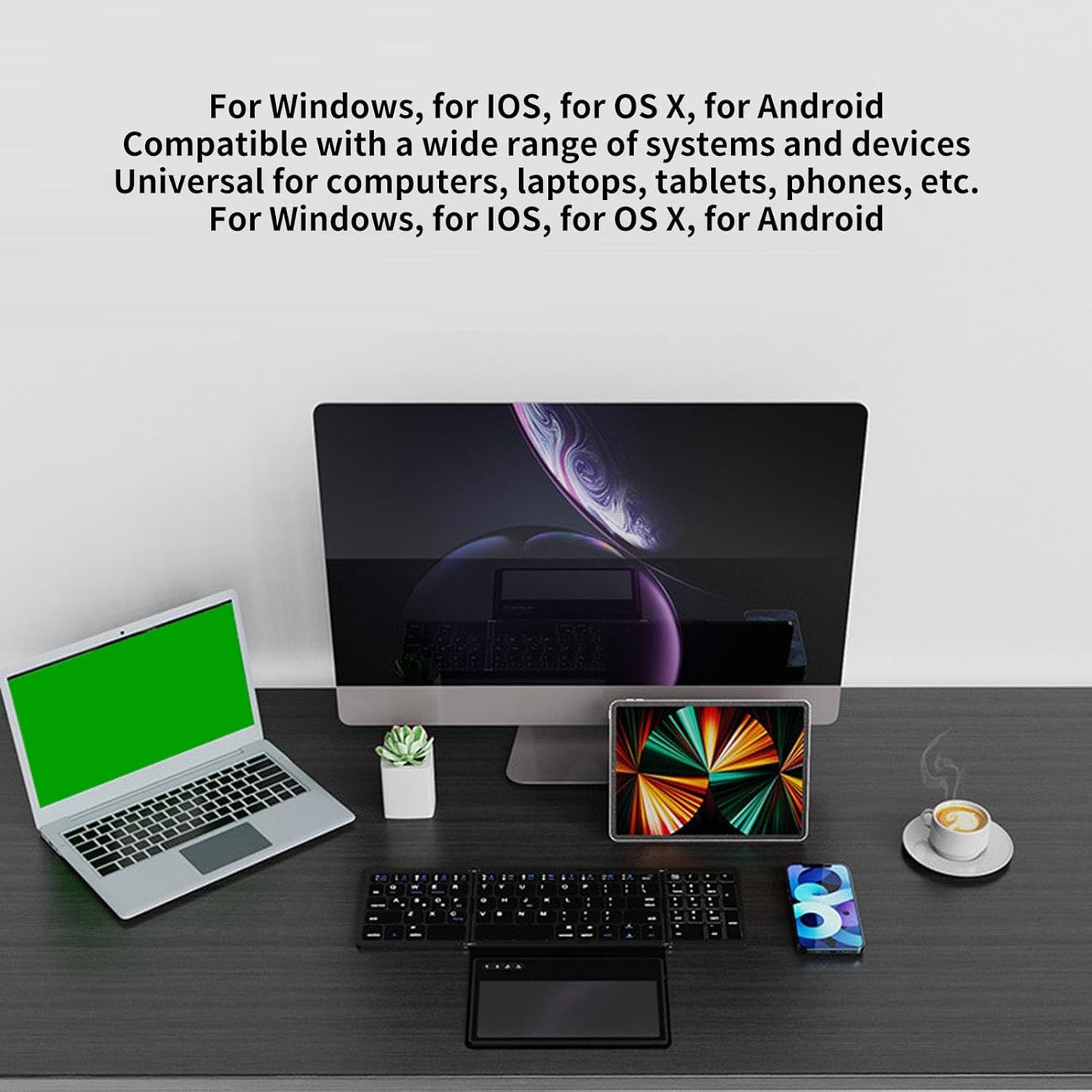 Clavier portable pliable avec pavé tactile