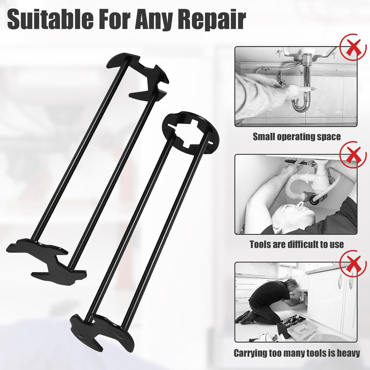 Évier en Porcelaine et Outils pour Réparations Faciles