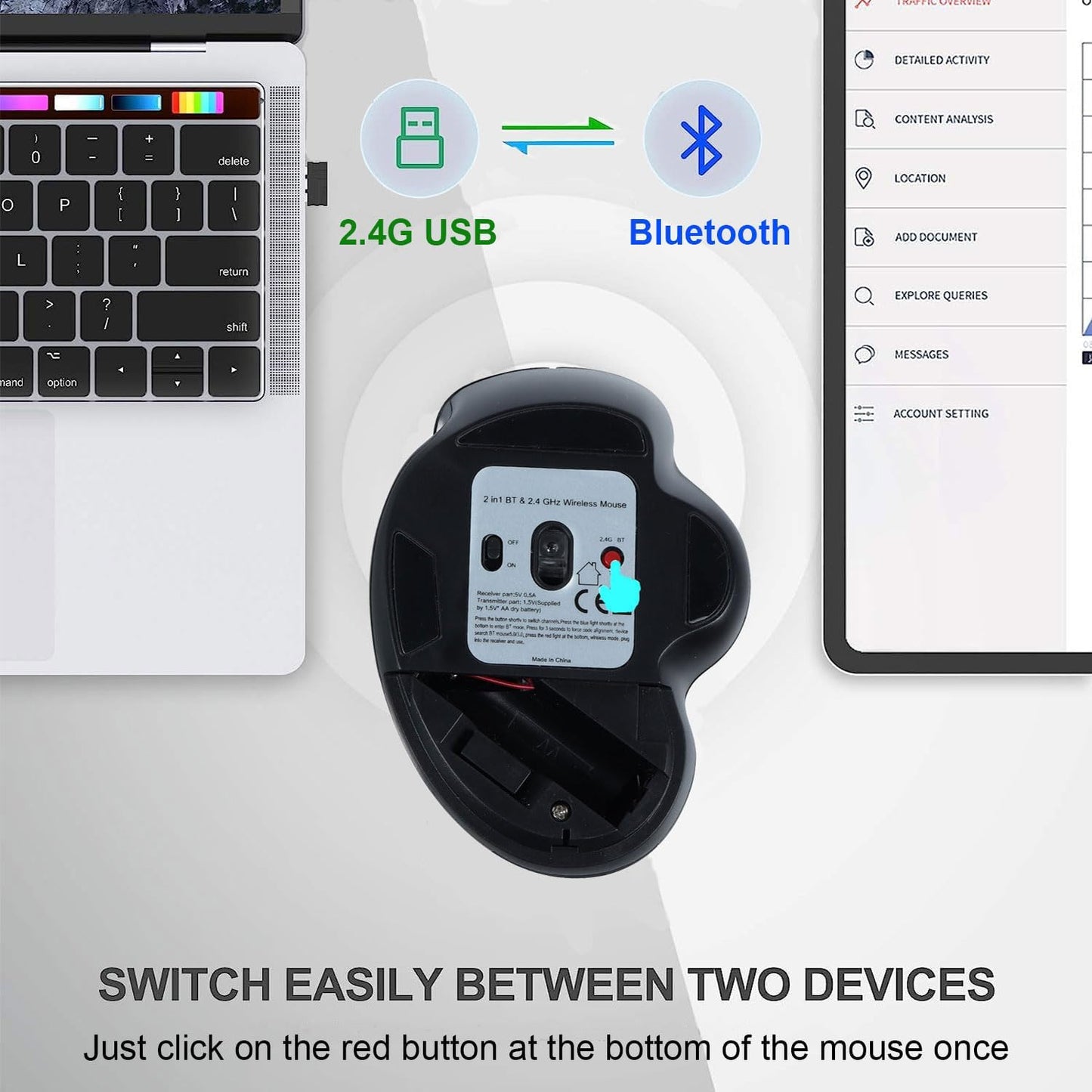 Souris Pro ergonomique pour Grandes Mains