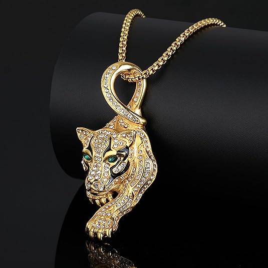 Collier avec pendentif de tigre pour hommes