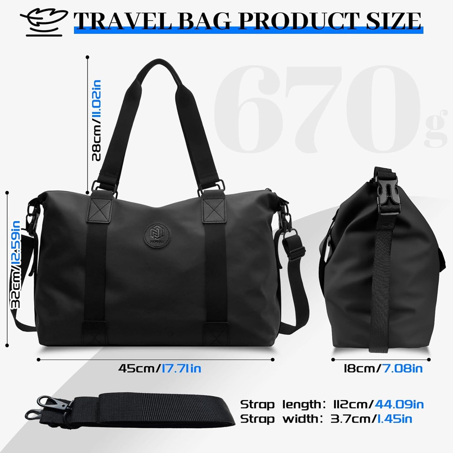 Sac de voyage pour hommes de grande capacité