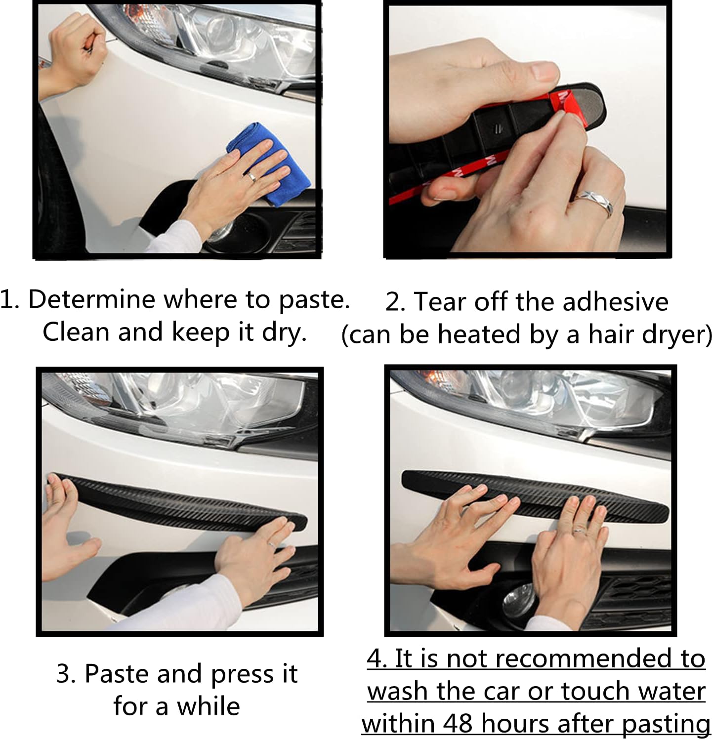 Pare-chocs de voiture anti-collision, protection d'angle 2 pcs