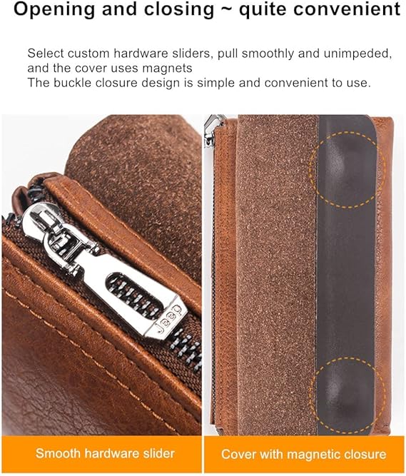 pochette en cuir PU Style Business pour hommes
