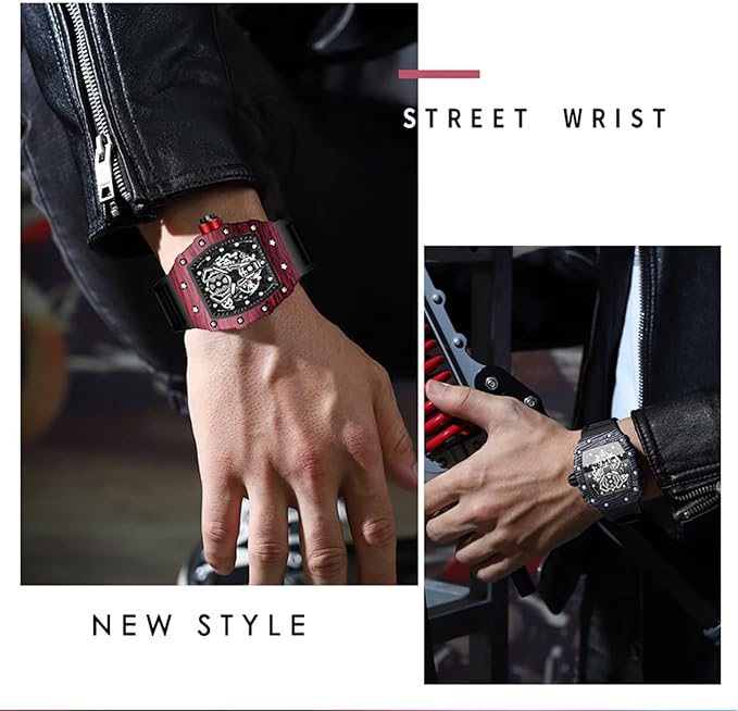 Montre-bracelet en silicone pour hommes
