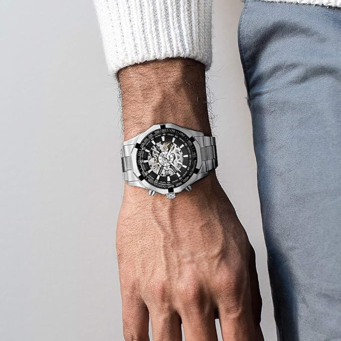 Montre-bracelet mécanique pour homme