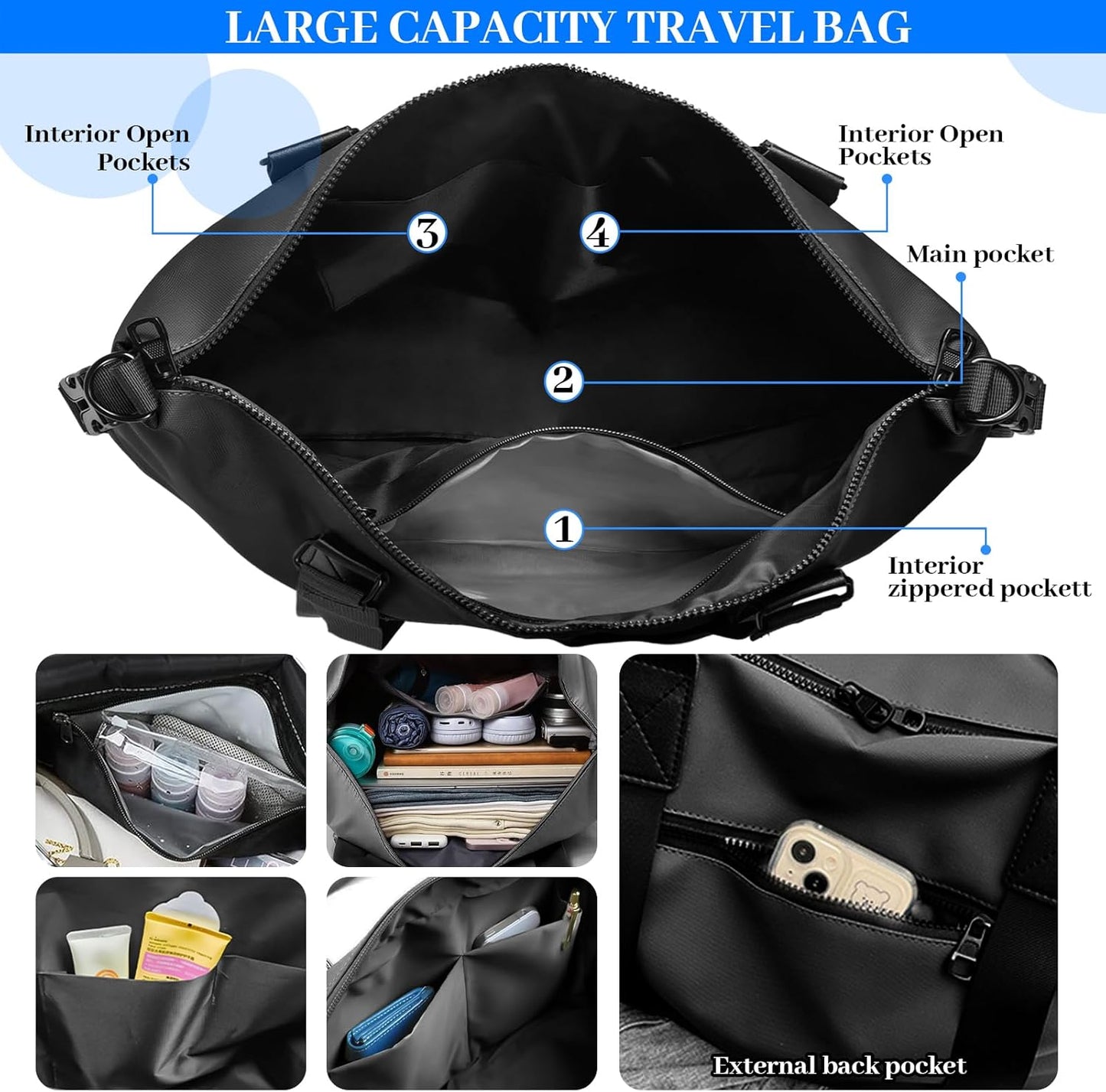 Sac de voyage pour hommes de grande capacité