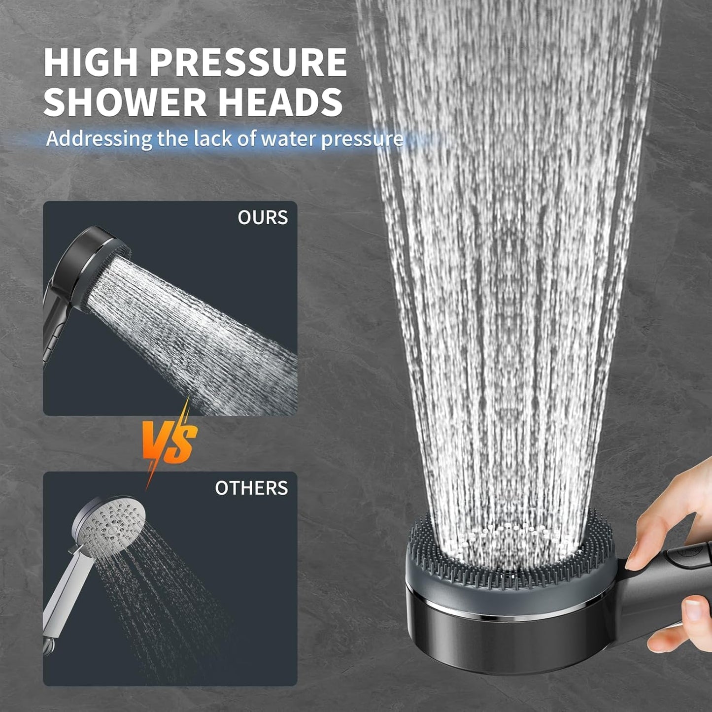 Pommeau de douche haute pression, 4 Modes