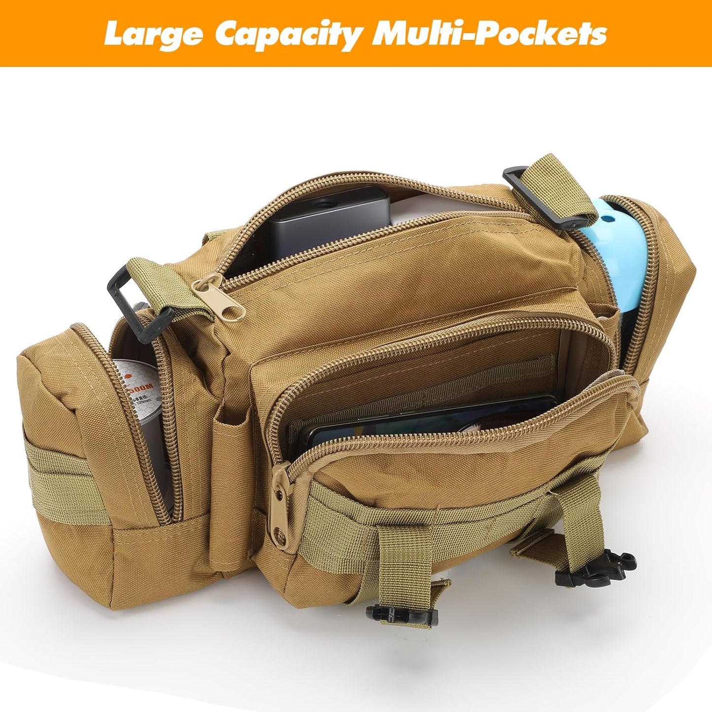 Sac à dos d'extérieur multi-poches pour homme