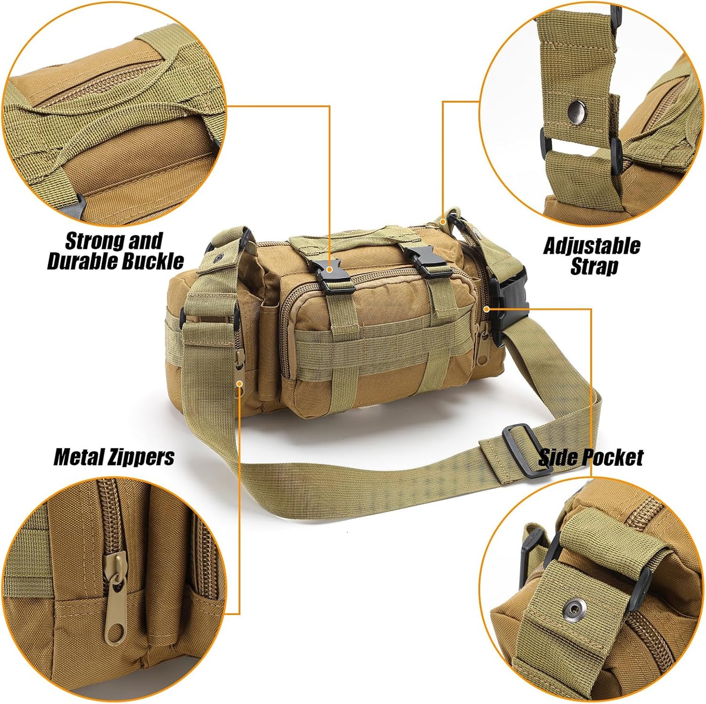 Sac à dos d'extérieur multi-poches pour homme