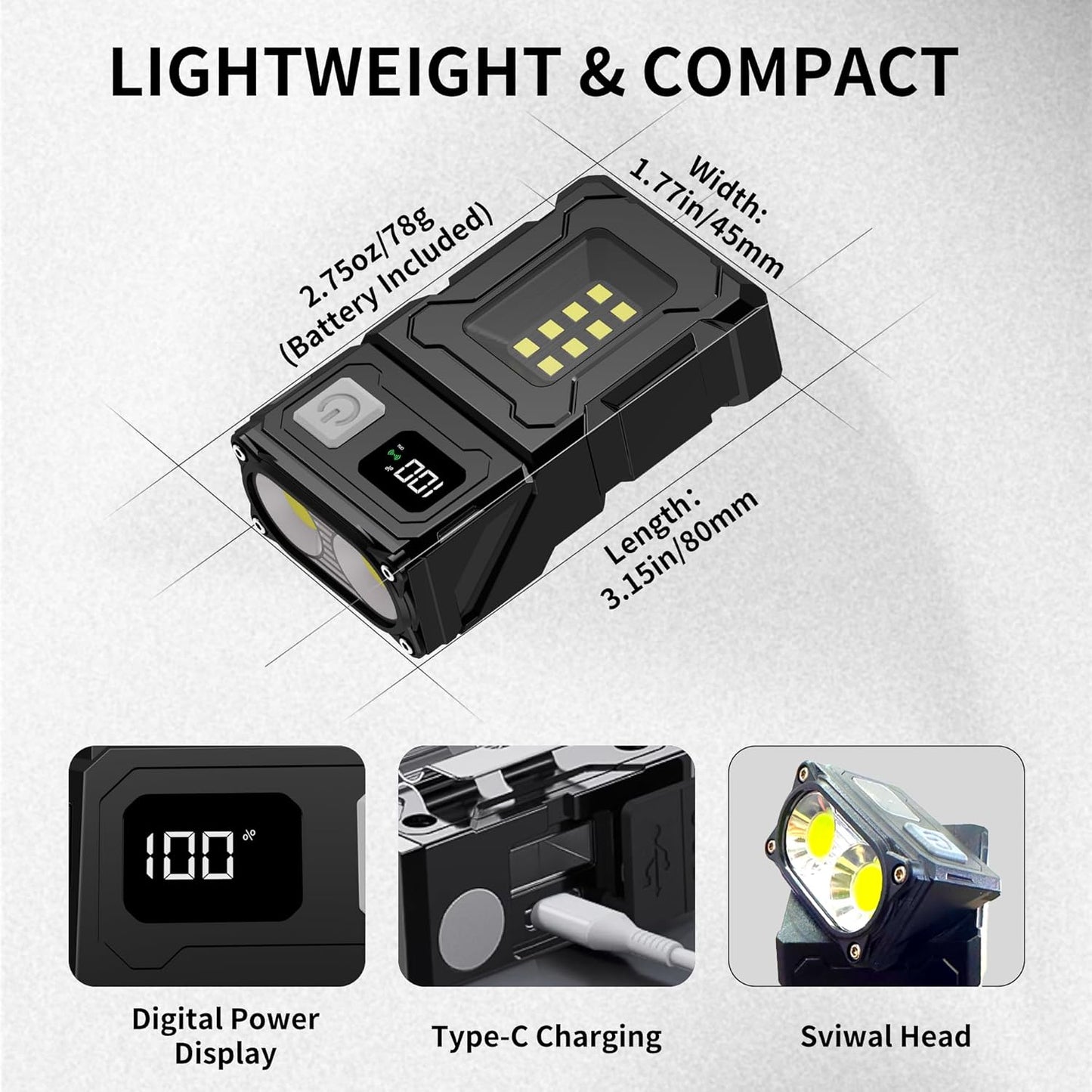 MINI lampe de poche LED Rechargeable
