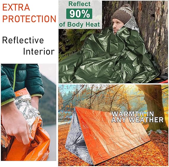Sac de couchage de survie d'urgence étanche portable