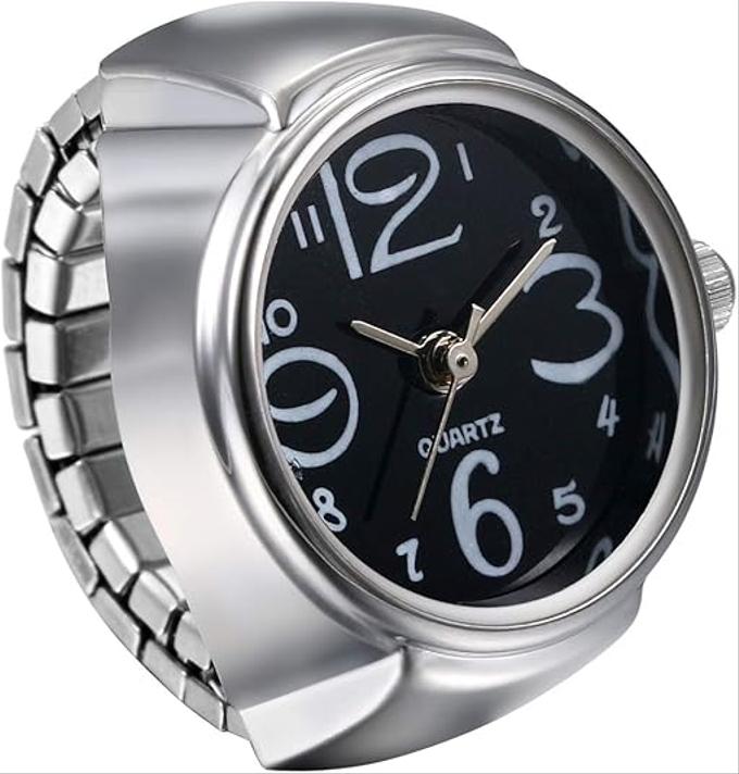 Montre à bague décorative réglable