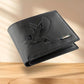 Portefeuille court en cuir PU souple pour homme