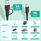 Câble de charge rapide 3 en 1 multiple  USB, type C
