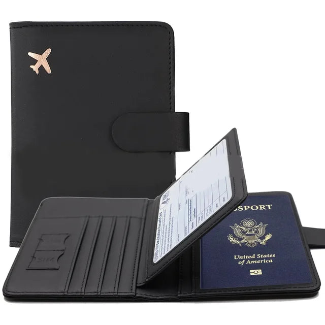 Porte-passeport de protection en Cuir PU