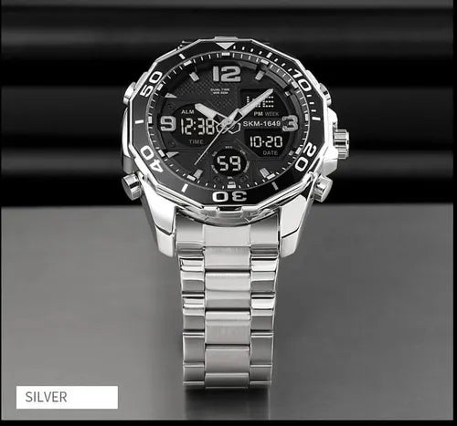 Montre Numérique en acier pour hommes