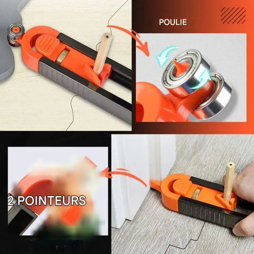 Règle de traçage de contour avec verrouillage