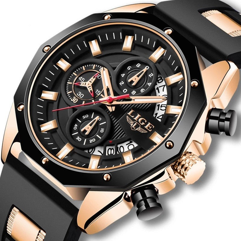 Montre chronographe étanche pour homme