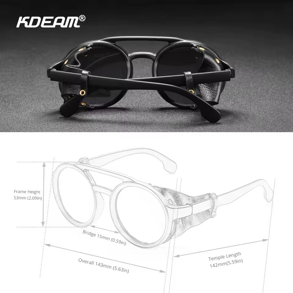 Lunettes de soleil rondes vintage pour hommes