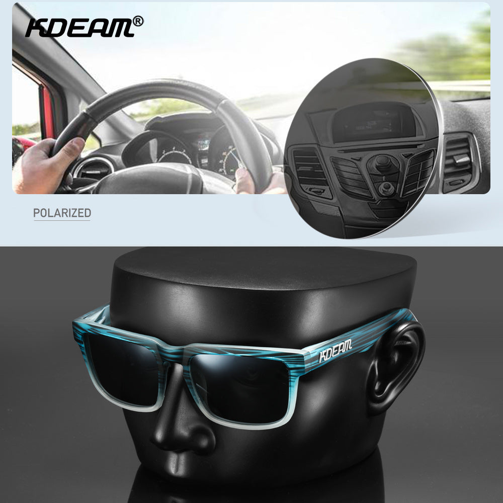 Lunettes de soleil polarisées carrées pour hommes