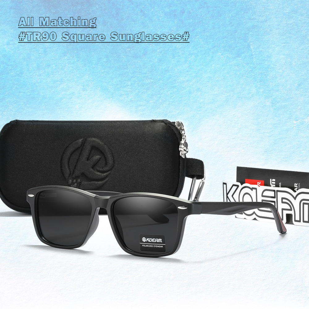 Lunettes de soleil carrées assorties pour hommes