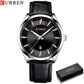 Montre à Quartz avec bracelet en cuir pour homme