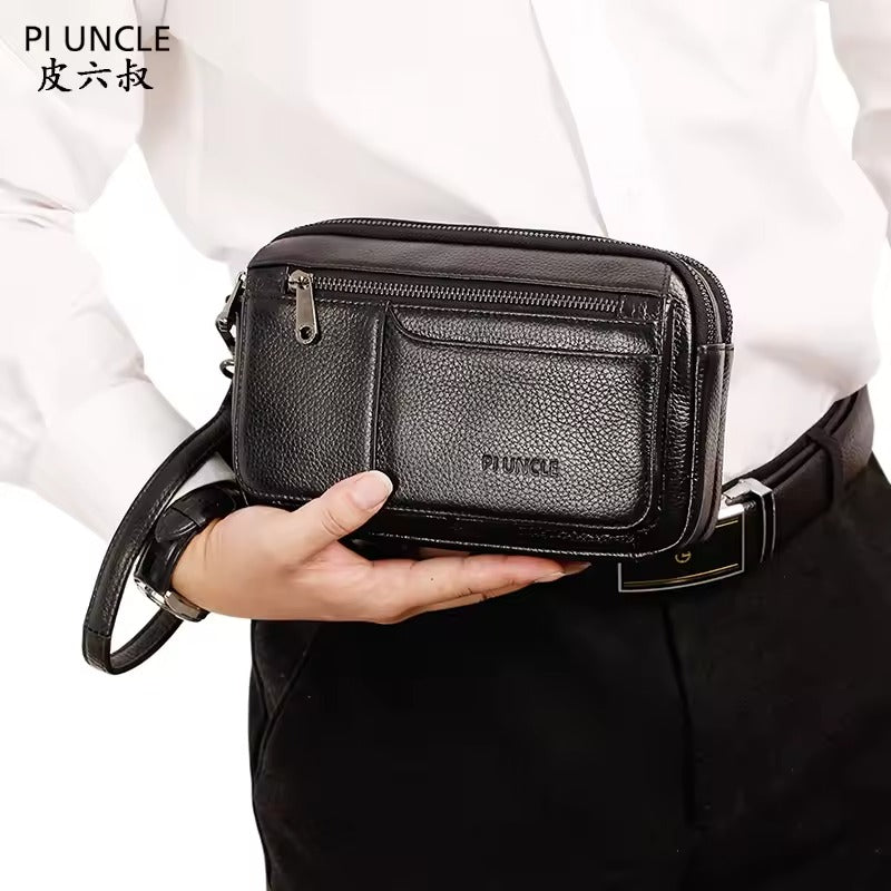 Sac à main Vintage en cuir pour hommes