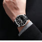 Montre à Quartz avec bracelet en cuir pour homme