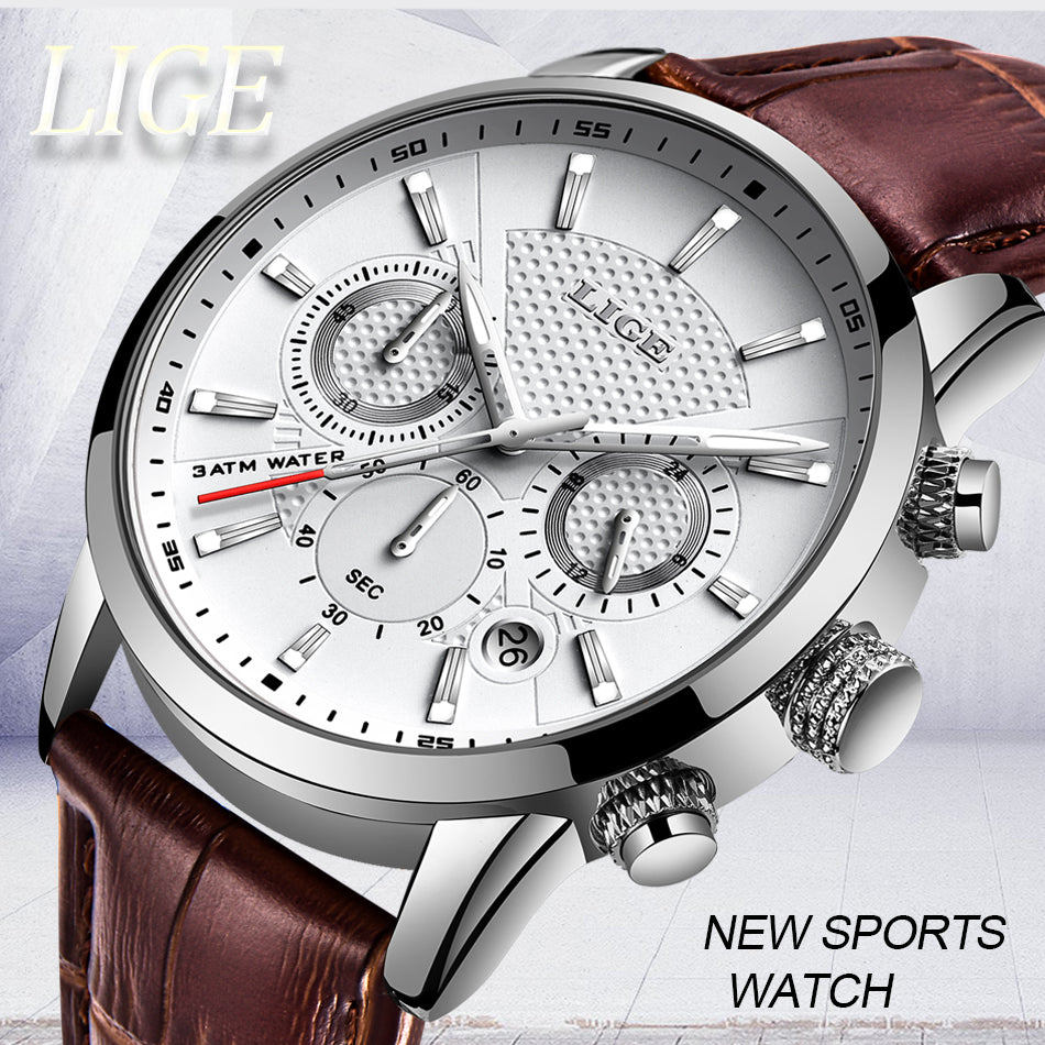 Montre Haut de gamme en cuir pour hommes