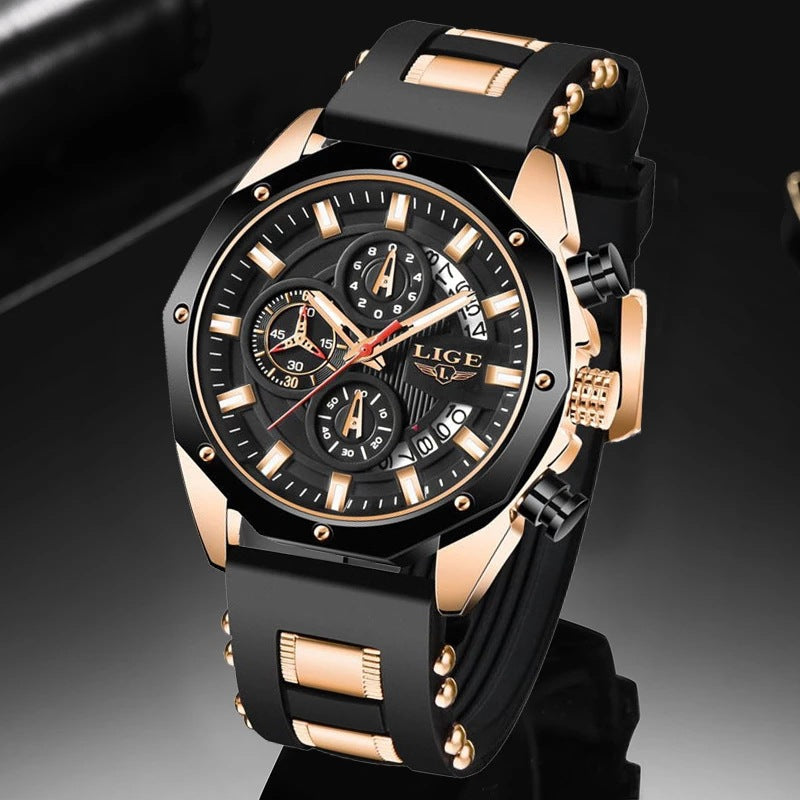 Montre chronographe étanche pour homme