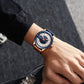 Montre-bracelet en cuir pour hommes