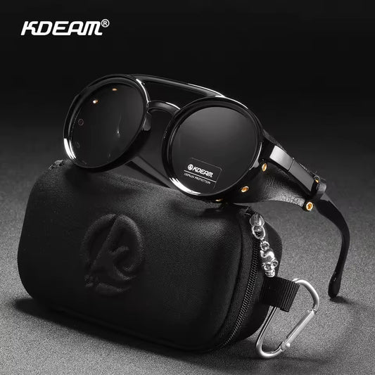 Lunettes de soleil rondes vintage pour hommes