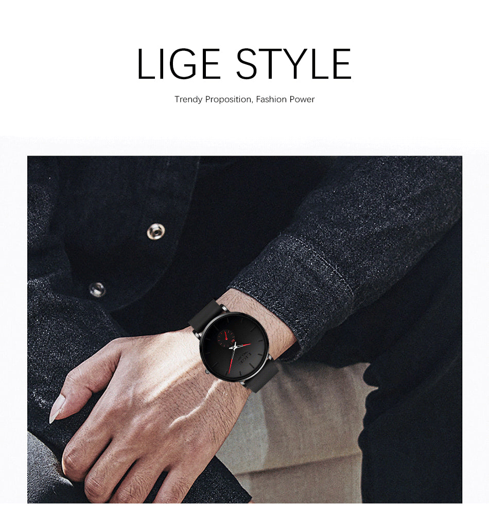 Montre haut de gamme Ultra-mince pour homme