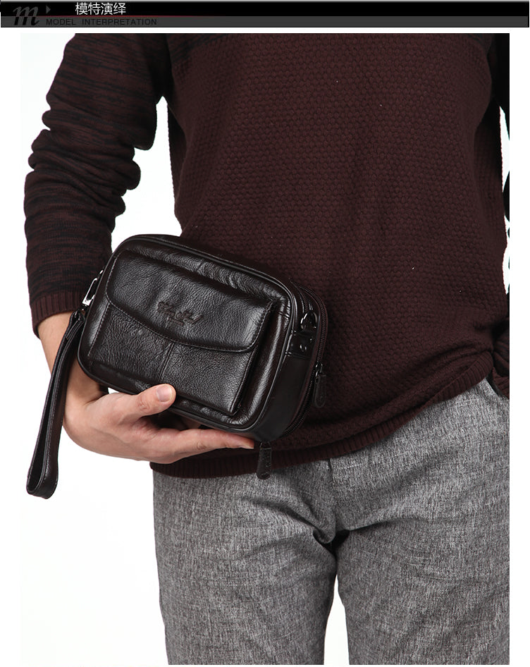 Sac à main prestigieux en cuir pour homme