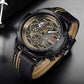 Montre de luxe en cuir pour hommes