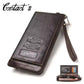 Portefeuille longue en cuir de luxe pour homme