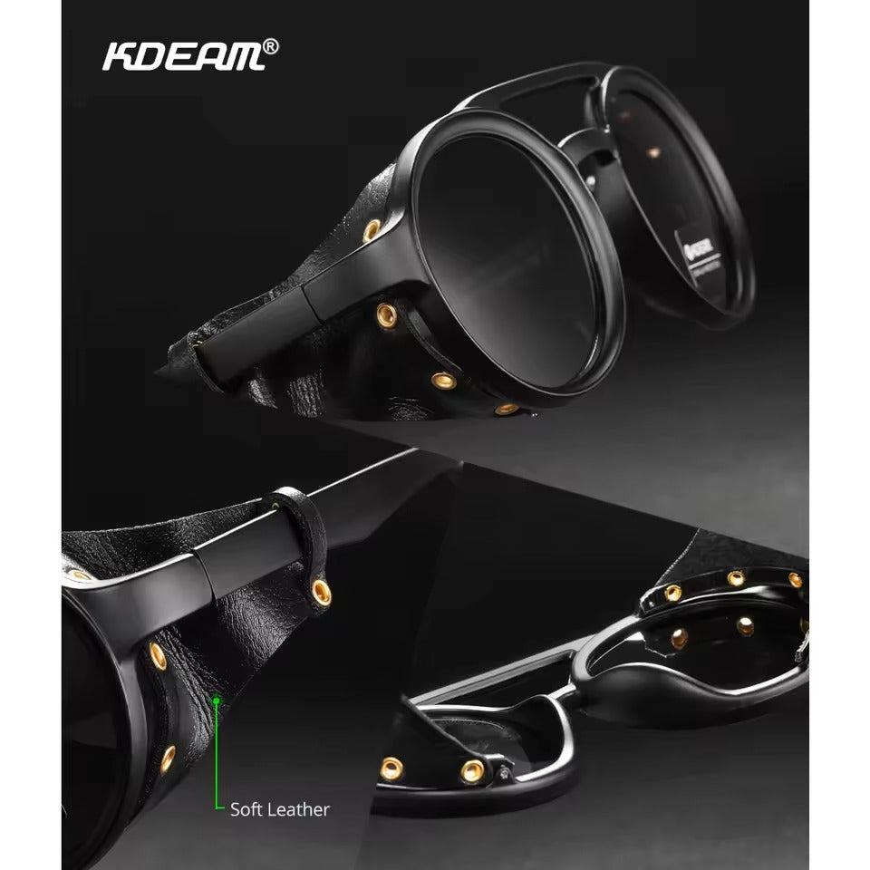 Lunettes de soleil rondes vintage pour hommes